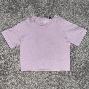 Lilac purple AYBL speckled crop top